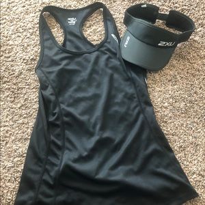 2XU Tank Top & Visor Set